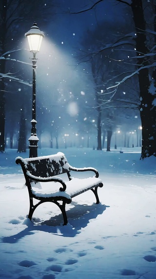 雪夜静椅