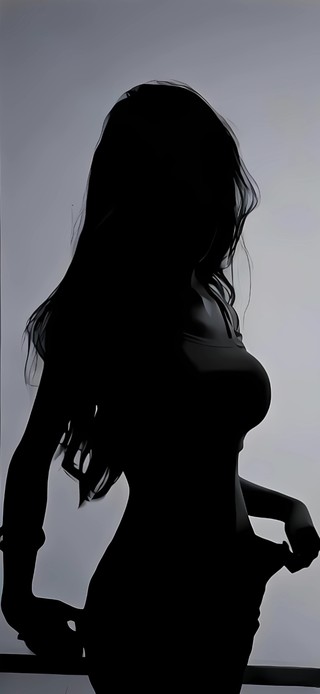 美女背影