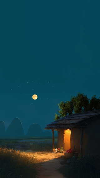晚上小屋