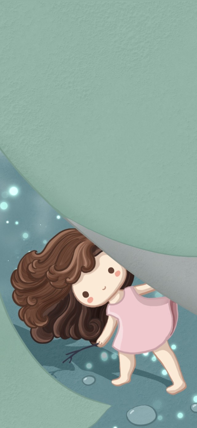 掀开桌面的小女孩