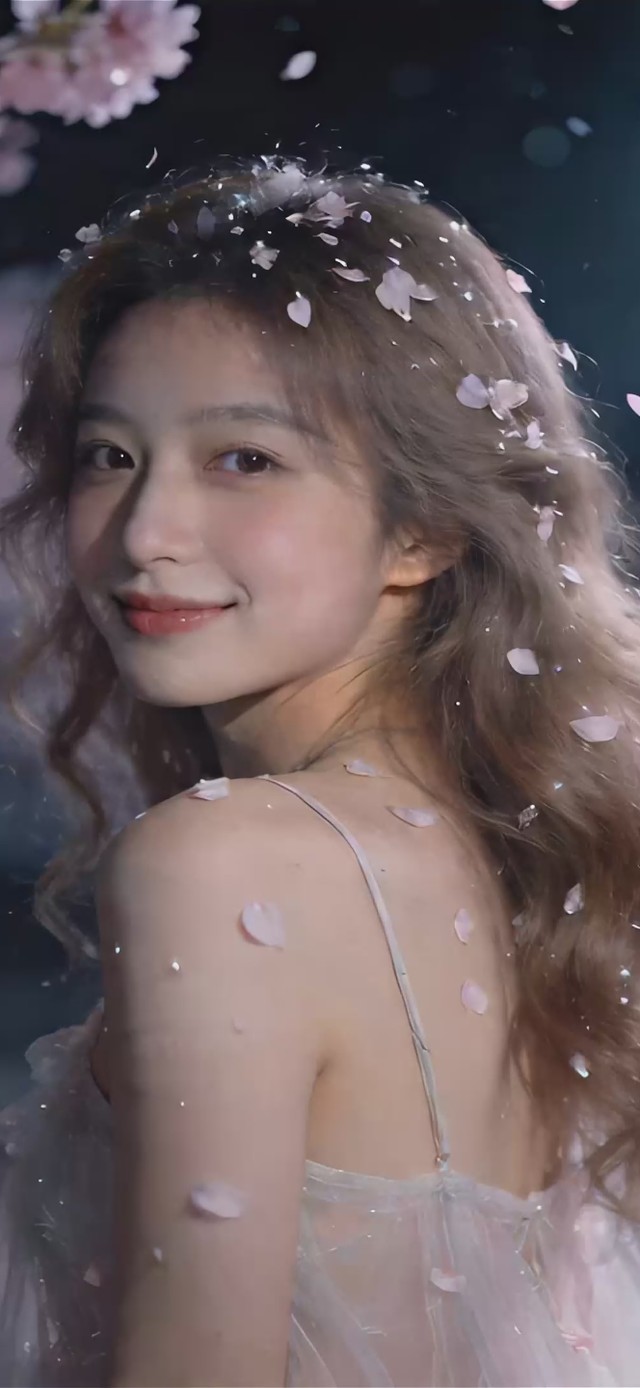 月下樱花少女