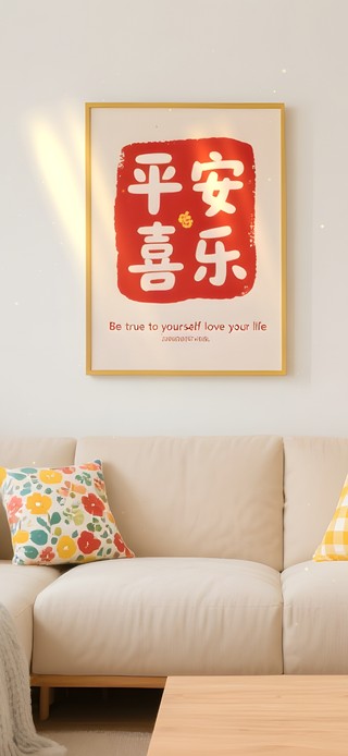 平安喜乐挂画