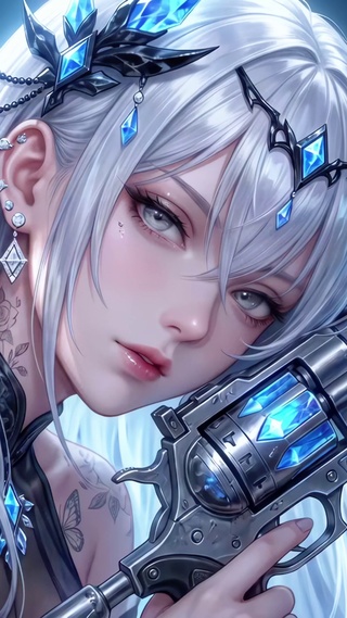 白发冰晶少女