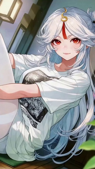 休闲窗边少女凝光