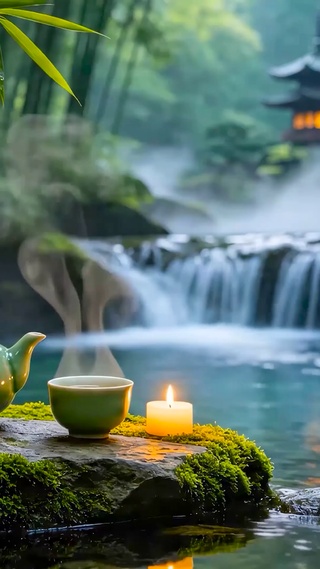 幽静山间溪流