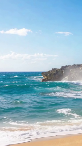 超清治愈远山蓝天湖泊美景