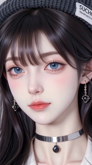 清纯甜美白月光美女