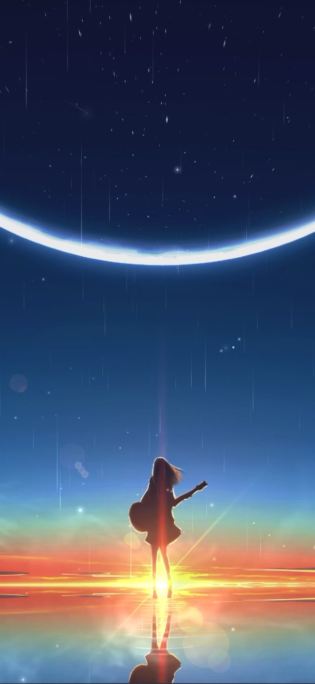 简约浪漫 夜空下的少女