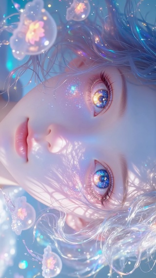 唯美眼睛里有星星