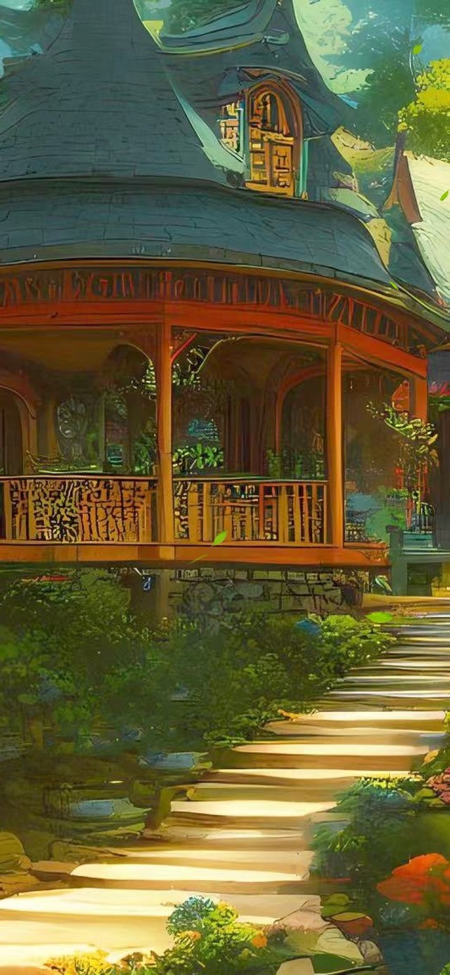 阶梯上的童话小屋