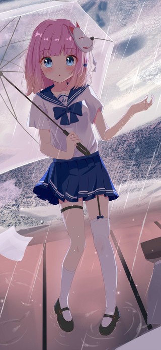 4K雨天少女