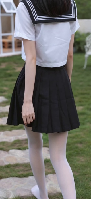 水手服学姐回眸一笑