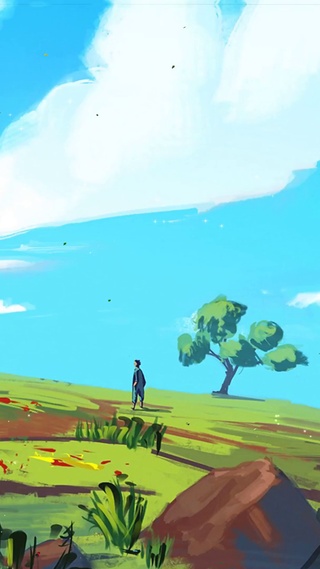 唯美蓝天白云风景