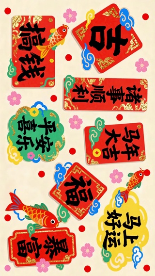 马年大吉新年喜庆祝福壁纸