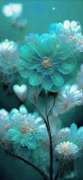 AI绘画唯美花朶