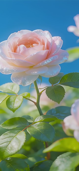 清新护眼蔷薇桌面