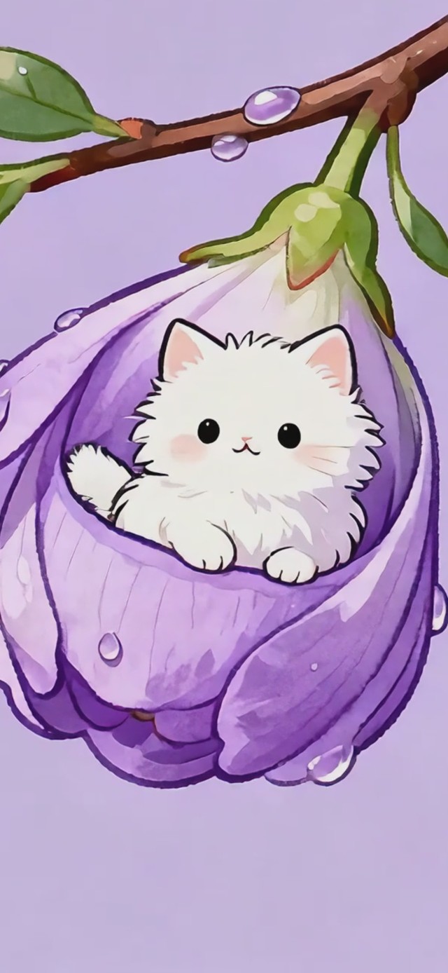 鲜花小猫