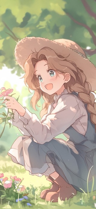 春日唯美花朵少女