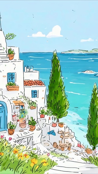 小清新动漫海景