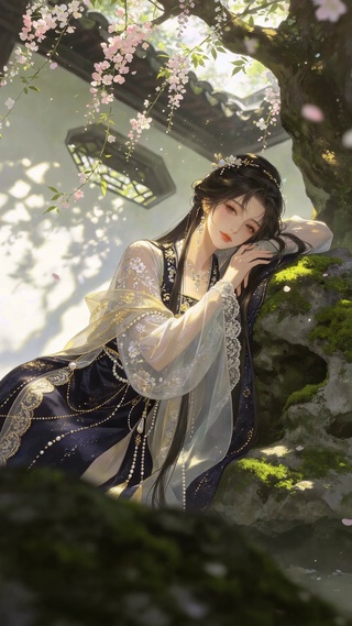 古风慵懒美女壁纸