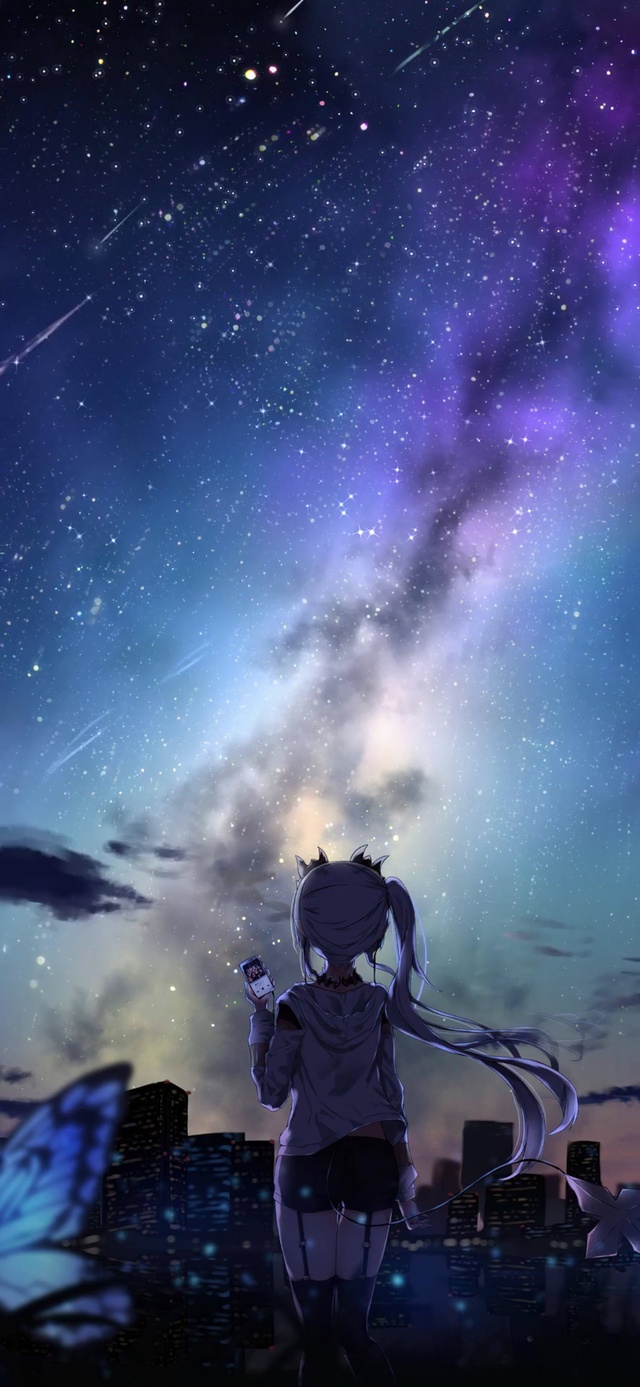 星空下少女的等待