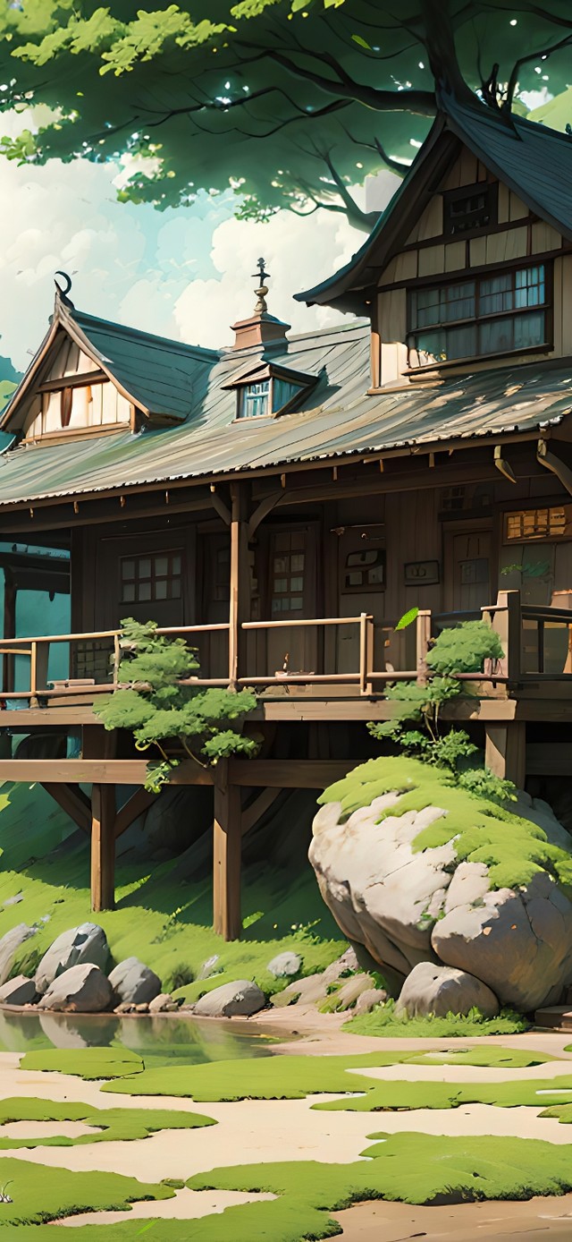 4K唯美治愈护眼森林树屋