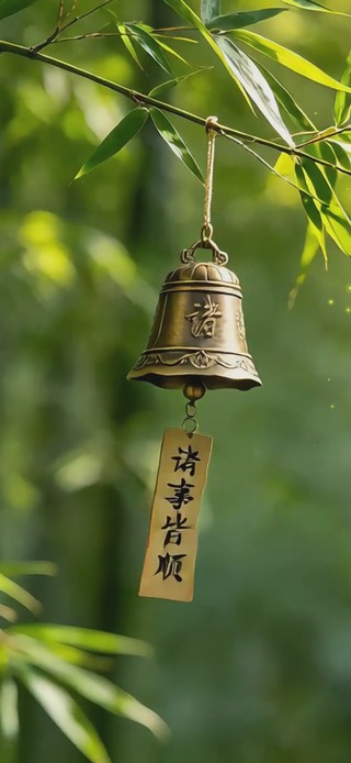 护眼竹林风铃