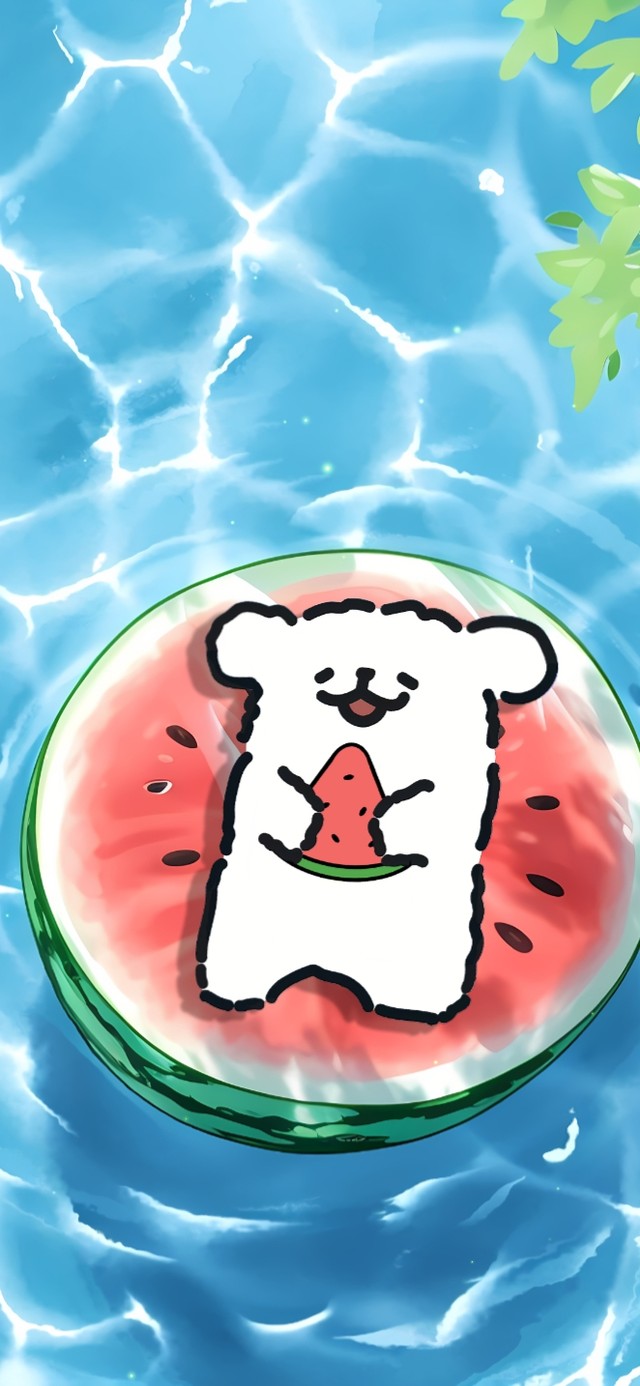 线条小狗清凉夏日派对