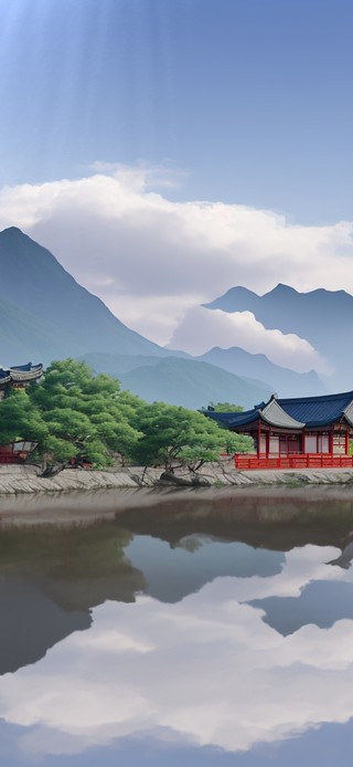 静静地湖水