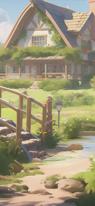 护眼花草树木景色