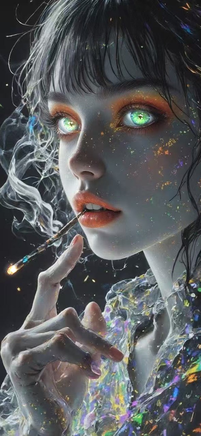 苹果手机锁屏赛博朋克少女