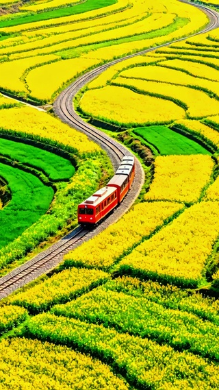 治愈花海列车4K