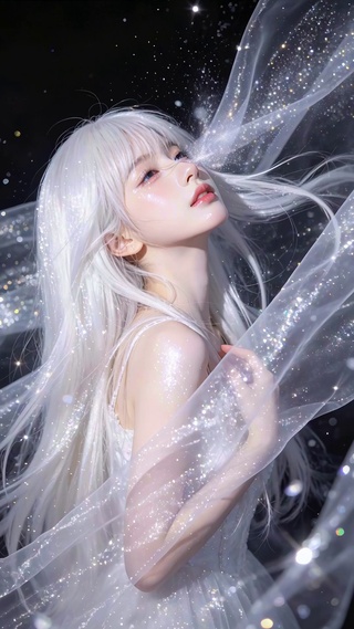 浪漫粒子美女壁纸