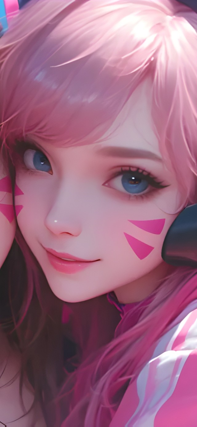 可爱粉色少女