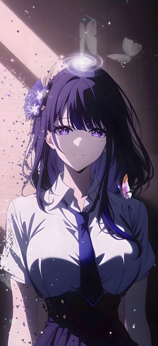 紫发美少女