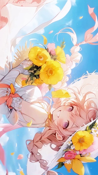 捧花少女