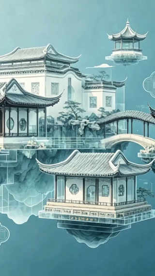 唯美中国风建筑4K