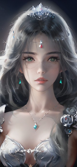 原创插画清纯美女