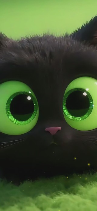 呆萌小黑猫
