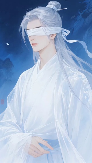 蒙眼古风男神