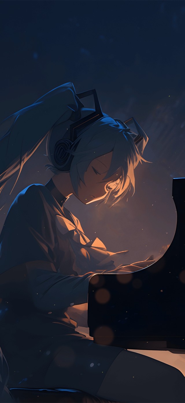 夜空钢琴少女
