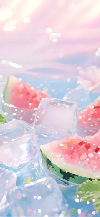 夏日清凉西瓜桌面壁纸