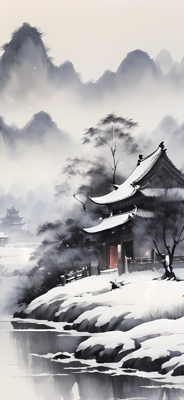 国风水墨 雪