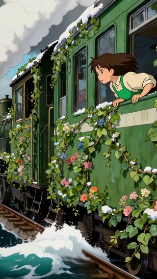 海上列车与少女的奇幻漂流之旅