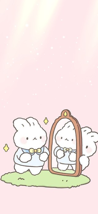 粉色治愈小兔
