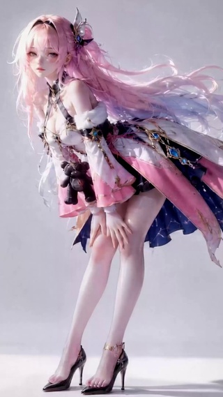 粉发少女