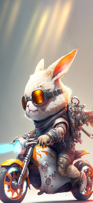 炫酷潮流机车兔 4K