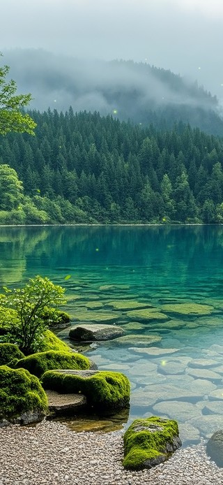 清新森林溪水
