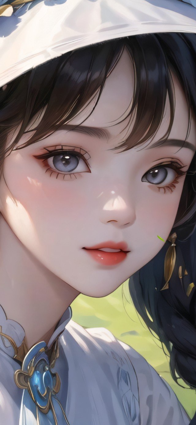 夏日荷塘可爱美少女