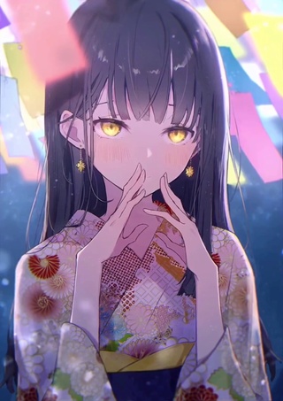 夜空下的古风美女